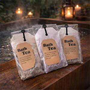 Custom Himalayan <strong>Bath</strong> <strong>Salts</strong> &amp; Steamers Set | Lavender Rose <strong>Bath</strong> Bombs with Soy Candle | Spa Gift Kit - Product Image 1