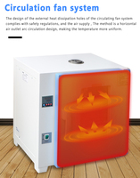 WEIAI étuve de séchage par soufflage de bureau double couche chauffante 200C numérique vertical 23L stérilisateur à air chaud dentaire étuve de séchage de laboratoire