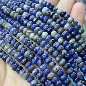 Denim <span class=keywords><strong>Lapis</strong></span> 4X6mm Perles de <span class=keywords><strong>pierre</strong></span> naturelle lisse Rondelle pour la fabrication de bijoux Environ: 380mm/str - Product Image 4