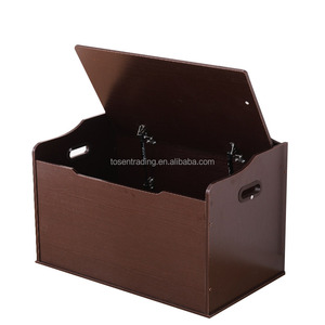 Espresso Classic Austin - Banco de almacenamiento de madera con tapa con bisagras de seguridad, caja organizadora de juguetes de gran capacidad para niños - Product Image 1