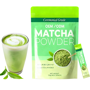 Venta al por mayor de fábrica, marca privada, 100% Matcha orgánico en polvo, Matcha ceremonial de primera calidad, paquetes de té verde Matcha en polvo - Product Image 1