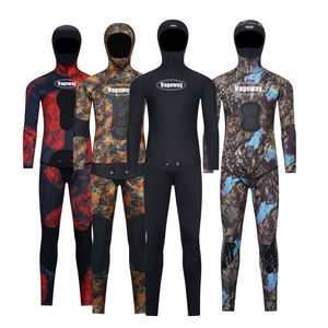 2 шт. Камуфляжный неопреновый гидрокостюм YAMAMOTO с капюшоном для подводной охоты, дайвинга, рыбалки, гидрокостюм с длинным рукавом, 3 мм гидрокостюм 5 мм - Product Image 1