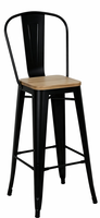 Tabouret de bar en métal style industriel loft américain, avec repose-pieds, tabouret bas simple en fer, chaise de bar domestique en fer
