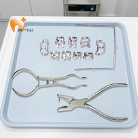 Ensemble de barrage en caoutchouc dentaire de haute qualité outils de laboratoire orthodontiques pinces à perforer pince à cadre pour accessoires d'équipement de thérapie orale