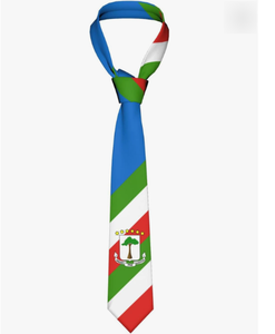 Cravate pour homme en gros de haute qualité avec imprimé du drapeau de Sao Tomé-et-Principe, cravate à porter au quotidien, cravate polyvalente personnalisée pour le quotidien - Product Image 2