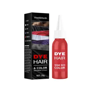 Marque privée noir rouge gris 30g naturel rapide crème de teinture pour les cheveux temporaire crème de teinture pour les cheveux pour hommes femmes Salon coloration des cheveux - Product Image 1