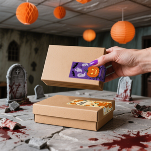 हेलोलीन पार्टी कस्टम चिपकने वाला पेपर वाटरप्रूफ डाई कट स्टिकर भूत कद्दू लोगो उपहार पैकेजिंग सजावट लेबल प्रचार - Product Image 4