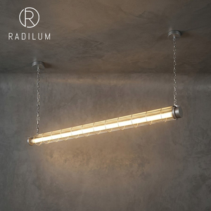 Suspension Linéaire Industrielle Rétro en Métal et Acrylique, LED, Hauteur Réglable, <span class=keywords><strong>pour</strong></span> Salle à Manger, Cuisine, Café, Bar, Cage à Chaînes - Product Image 1