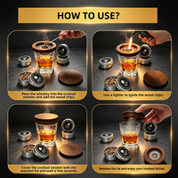 Kit de fumage pour cocktails SHUNSTONE avec torche, infuseur à whisky, coffret en bois, ensemble de fumage pour bourbon, Old Fashioned, cadeaux d'entreprise
