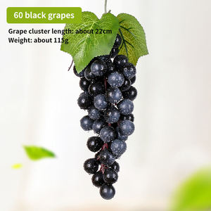 Uvas Artificiales Decorativas de Plástico, Fruta Artificial para Decoración, Tamaños de 12-35 cm, Múltiples Colores - Product Image 6