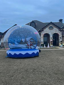 Diskon populer bola salju bening Stan foto Natal balon rumah bola salju dengan meniup salju - Product Image 5