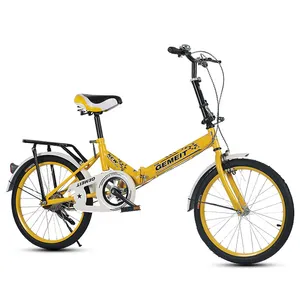 Sepeda lipat anak 12-20 inci, rangka baja karbon untuk remaja dengan standar dan tali rem tersedia dalam berbagai warna