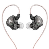 Écouteurs filaires QKZ-AK8 avec transducteur dynamique de 10 mm, basses profondes, micro intégré, prise stéréo 3,5 mm, câble OFC pour musique mobile