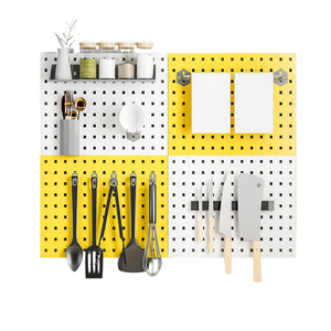 Leke DIY treo Board treo tường <span class=keywords><strong>Pegboard</strong></span> công cụ nhà bếp lưu trữ PEG Board Nhựa Chủ <span class=keywords><strong>Pegboard</strong></span> cho nhà văn phòng - Product Image 2