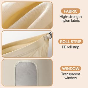 Sac de rangement pour couette à enroulement en tissu Taslon, lavable en machine, résistant à l'humidité, à la poussière et aux déchirures, sac de rangement auto-compressible pour couverture - Product Image 5