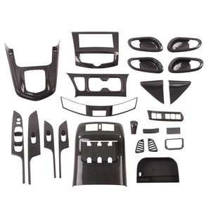 For Navara NP300 2015-2020 Carbon Fiber Color Full <b>Interior</b> <b>Accessories</b> Dash Trim Kit Cover - Product Image 1