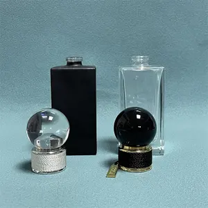 50Ml Zwarte Vintage Pompspuit Lege Luxe Glazen Parfumflesverpakking