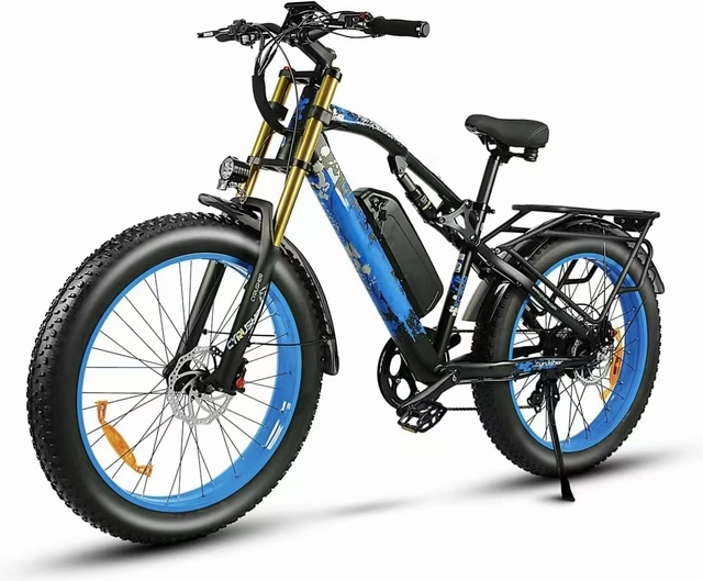 Hybrid 1000W Brushless Motor E-Bike 48V 20Ah Lithium Battery 21 Speed Durable Steel Frame Snow Bike 28-37 MPH