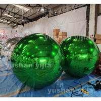Publicité et décorations boule de miroir gonflable boule gonflable géante en PVC boule de miroir disco gonflable pour la fête