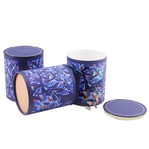 Customized paper round box Kraft paper cylindrical box cardboard tube paper red/green tea box packaging with iron cover
