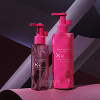 Color blanco 300ml PETG forma de onda botellas de champú y acondicionador de plástico con bomba