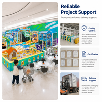 Structure de jeu multi-niveaux pour enfants, cadre souple, piscine à balles colorée, testée TUV, pour centre commercial