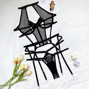 2024 gros gros seins femmes noires <span class=keywords><strong>Mature</strong></span> gros seins Transparent Lingerie soutien-gorge et culotte ensembles Sexy chaud G-String - Product Image 6