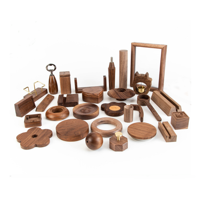 Eco-Friendly Wooden Walnut Base Ornaments Baptism Home Wood Accessories Handmade Rustic Design Modern Interior Decorations