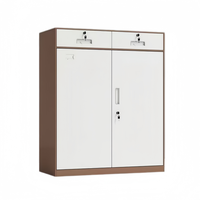 Armoire de bureau moderne en acier à plat, avec tiroirs verrouillables et rangement de documents réglable, idéale pour entrepôt et école – Vente directe usine