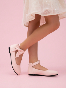 Zapatos Mary Jane de Princesa para Niñas, Zapatos de Vestir Planos de Moda con Suela Suave de Cuero, Hebilla con Lazo y Diseño a Cuadros - Product Image 4