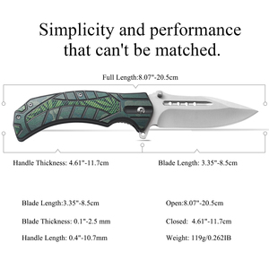 Nuovi Coltelli Tascabili Pieghevoli con Manico in ABS Stampato in 3D, in Acciaio Inossidabile Leggero, per Campeggio Outdoor EDC, per Uomini e Donne - Product Image 2
