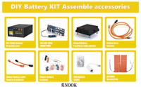 Enook 51.2 - Conector de Batería Solar LiFePO4 con Extremos de Cable para Kits de Bricolaje, Fácil Instalación, Hecho en China