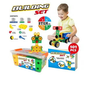 Brinquedo de criança feliz, diy, haste de construção, blocos de aprendizagem, brinquedos educativos para precoce, vendas imperdível