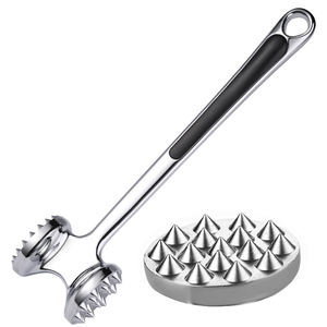 Zinc <b>Meat</b> <b>Mallet</b> Hanging Kitchen Beef Tenderizer Clamp Tool Hammer Pounder - Product Image 1