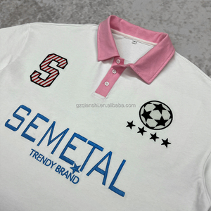  ผู้ผลิตเสื้อโปโลปักลายดิจิทัลคุณภาพสูงสำหรับผู้ชาย เสื้อยืดครอปทรงหลวมสไตล์ลำลองฟุตบอลแบบย้อมสีเอซิด - Product Image 4