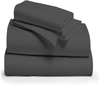 100% coton luxe 600TC couleurs Soft Top hôtel qualité drap de lit ensemble de draps plats pour la vente plaine 80 impression pigmentée 6 pièces 3-4