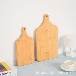 Tabla de cortar de bambú Ruichen de 30.5x15cm con asa para carne, frutas, pan, uso doméstico - Product Image 4