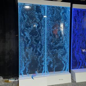 Floor standing <b>acrylic</b> dancing water fountain bubble panel wall with multi colors led light - Product Image 2