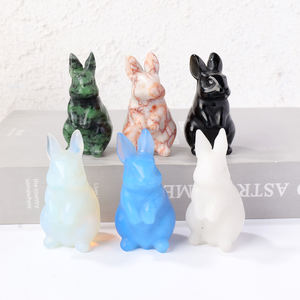 Vente en gros de lapins en cristal naturel divers matériaux artisanat en cristal fait à la main pour la décoration intérieure cadeau - Product Image 6