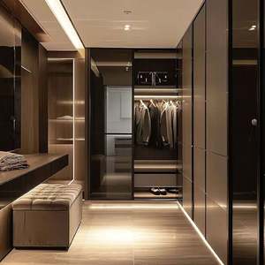 Modern Retro Wardrobe and LED Light Wholesale for Bathroom Durable Solid Wood Snifeier Model 009 Aluminum - Product Image 2