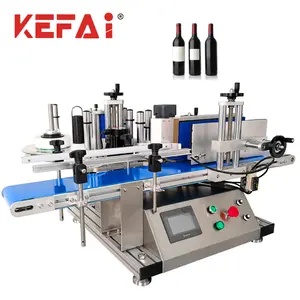 Etichettatrice automatica per bottiglie rotonde da tavolo KEFAI etichettatrice per etichette adesive per bottiglie rotonde in vetro di vino