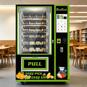 Distributeur automatique intelligent à écran tactile de 21,5 pouces pour salades, fruits et desserts frais, unité de vente automatique réfrigérée pour aliments frais - Product Image 1
