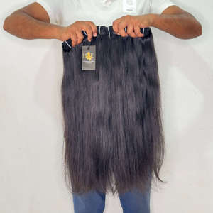 Natural Raw Indian Temple <b>Human</b> <b>Hair</b> Bundle, Bodywave Curly Cuticle aligned Raw <b>human</b> <b>Hair</b> <b>weave</b> Bundles - Product Image 2