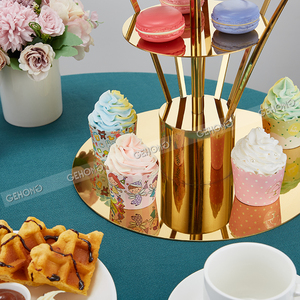 Support à Dessert doré simple pour <span class=keywords><strong>montgolfière</strong></span> verticale support d'affichage de gâteau en métal élégant pour buffet de fête de mariage de restaurant d'hôtel - Product Image 5