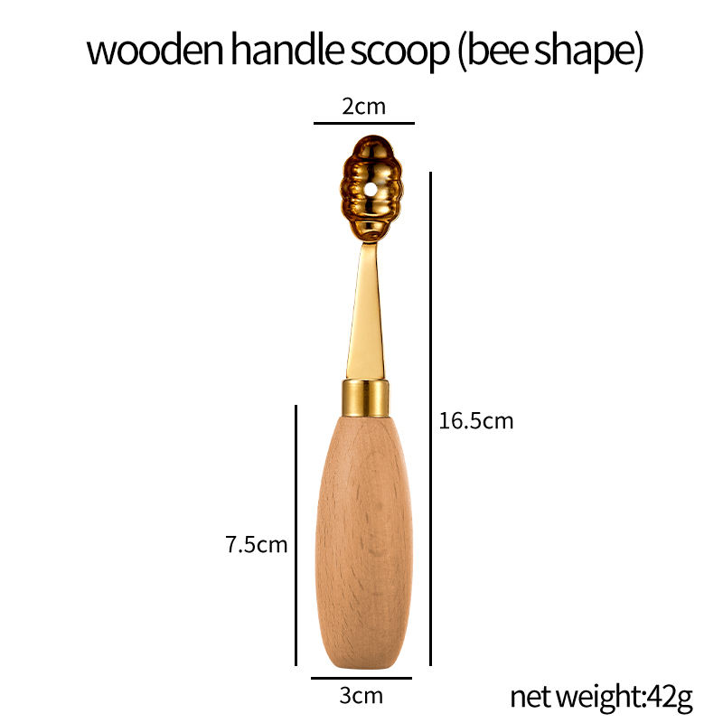 ทัพพีด้ามไม้ (รูปทรงผึ้ง)