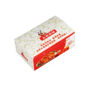 Custom all'ingrosso vassoio di carta per alimenti alimenti sicuro imballaggio di pollo fritto scatole di imballaggio