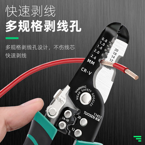 Tuosen <b>Wire</b> Stripper 14 Awg Industrial Grade With Soft Grip Handle For Cutting Stripping Cables - Product Image 1