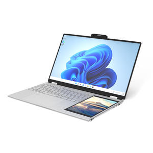 Ordinateur <span class=keywords><strong>portable</strong></span> à <span class=keywords><strong>double</strong></span> <span class=keywords><strong>écran</strong></span> tactile ultra fin 15,6 + 7 pouces, Win11, Intel N100, 8 Go de RAM, SSD 128 Go, ordinateurs portables de jeu, clavier rétroéclairé RVB, tout neuf - Product Image 4