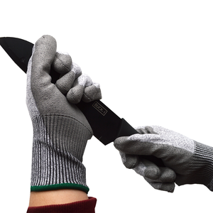 PU Coating Cut Resistant <strong>Gloves</strong> HPPE Knitted Level 5 Non Slip Safty Hand <strong>Gloves</strong> for Welders Construction <strong>Work</strong> Safeguard - Product Image 4