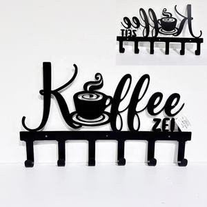 Coffee Modern Metal Hook Coat Hooks <strong>Hat</strong> Hooks Sign Hooks Coat Rack Laser Cut Wall Decor Mount Cloth Hanging Customizable Size - Product Image 6